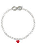 Acrylic 5/16" Maroon Heart - Custom Engraved Infinity Toggle Bracelet: Personalized Jewelry Gift - Names, Initials, Dates, Bible Verses