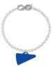 Acrylic Large Royal Blue Megaphone - Custom Engraved Infinity Toggle Bracelet: Personalized Jewelry Gift - Names, Initials, Dates, Bible Verses