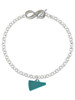 Acrylic Teal Megaphone - Custom Engraved Infinity Toggle Bracelet: Personalized Jewelry Gift - Names, Initials, Dates, Bible Verses