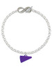 Acrylic Purple Megaphone - Custom Engraved Infinity Toggle Bracelet: Personalized Jewelry Gift - Names, Initials, Dates, Bible Verses