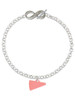 Acrylic Pink Megaphone - Custom Engraved Infinity Toggle Bracelet: Personalized Jewelry Gift - Names, Initials, Dates, Bible Verses