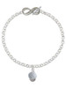 Silver Plated 3-D Enamel Volleyball Spinner - Custom Engraved Infinity Toggle Bracelet: Personalized Jewelry Gift - Names, Initials, Dates, Bible Verses
