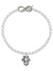 Silver Plated Star of David Spinner - Custom Engraved Infinity Toggle Bracelet: Personalized Jewelry Gift - Names, Initials, Dates, Bible Verses
