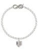 Silver Plated Chinese Symbol Love Square Spinner - Custom Engraved Infinity Toggle Bracelet: Personalized Jewelry Gift - Names, Initials, Dates, Bible Verses