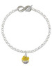 Hot Yellow Hibiscus Flowers Spinner - Custom Engraved Infinity Toggle Bracelet: Personalized Jewelry Gift - Names, Initials, Dates, Bible Verses