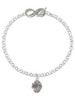 Silver Plated Clam Spinner - Custom Engraved Infinity Toggle Bracelet: Personalized Jewelry Gift - Names, Initials, Dates, Bible Verses