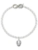 Silver Plated Baseball/Softball Spinner - Custom Engraved Infinity Toggle Bracelet: Personalized Jewelry Gift - Names, Initials, Dates, Bible Verses
