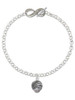 Silver Plated Feather Spinner - Custom Engraved Infinity Toggle Bracelet: Personalized Jewelry Gift - Names, Initials, Dates, Bible Verses