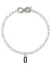 Silver Plated Black Number - 0 - Custom Engraved Infinity Toggle Bracelet: Personalized Jewelry Gift - Names, Initials, Dates, Bible Verses