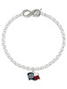 Silver Plated Texas Flag - Ranger - Custom Engraved Infinity Toggle Bracelet: Personalized Jewelry Gift - Names, Initials, Dates, Bible Verses