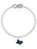 Silver Plated Blue Texas with Red Heart - Custom Engraved Infinity Toggle Bracelet: Personalized Jewelry Gift - Names, Initials, Dates, Bible Verses