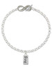 Silver Plated Sing - Custom Engraved Infinity Toggle Bracelet: Personalized Jewelry Gift - Names, Initials, Dates, Bible Verses