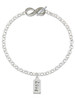 Silver Plated Live - Custom Engraved Infinity Toggle Bracelet: Personalized Jewelry Gift - Names, Initials, Dates, Bible Verses