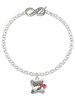 Silver Plated Letter to Santa - Custom Engraved Infinity Toggle Bracelet: Personalized Jewelry Gift - Names, Initials, Dates, Bible Verses