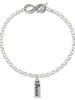 Silver Plated Peace - Custom Engraved Infinity Toggle Bracelet: Personalized Jewelry Gift - Names, Initials, Dates, Bible Verses