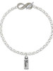 Silver Plated Hope - Custom Engraved Infinity Toggle Bracelet: Personalized Jewelry Gift - Names, Initials, Dates, Bible Verses
