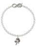 Silver Plated Knight - Mascot - Custom Engraved Infinity Toggle Bracelet: Personalized Jewelry Gift - Names, Initials, Dates, Bible Verses