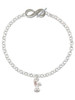 Silver Plated Bunny Face - Custom Engraved Infinity Toggle Bracelet: Personalized Jewelry Gift - Names, Initials, Dates, Bible Verses