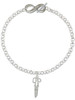 Silver Plated Scissors - Custom Engraved Infinity Toggle Bracelet: Personalized Jewelry Gift - Names, Initials, Dates, Bible Verses