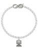 Silver Plated Computer - Custom Engraved Infinity Toggle Bracelet: Personalized Jewelry Gift - Names, Initials, Dates, Bible Verses