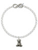 Silver Plated Teddy Bear - Custom Engraved Infinity Toggle Bracelet: Personalized Jewelry Gift - Names, Initials, Dates, Bible Verses