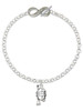 Silver Plated Cornet - Custom Engraved Infinity Toggle Bracelet: Personalized Jewelry Gift - Names, Initials, Dates, Bible Verses