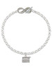 Silver Plated Drum - Custom Engraved Infinity Toggle Bracelet: Personalized Jewelry Gift - Names, Initials, Dates, Bible Verses