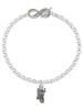 Silver Plated Horn Toad - Custom Engraved Infinity Toggle Bracelet: Personalized Jewelry Gift - Names, Initials, Dates, Bible Verses
