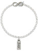 Silver Plated Joy - Custom Engraved Infinity Toggle Bracelet: Personalized Jewelry Gift - Names, Initials, Dates, Bible Verses