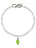 Silver Plated Christmas Lights - Lime Green Resin - Custom Engraved Infinity Toggle Bracelet: Personalized Jewelry Gift - Names, Initials, Dates, Bible Verses