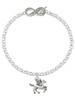 Silver Plated Medium Pegasus - Custom Engraved Infinity Toggle Bracelet: Personalized Jewelry Gift - Names, Initials, Dates, Bible Verses
