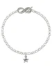 Silver Plated Mini ''Wish'' Star - Custom Engraved Infinity Toggle Bracelet: Personalized Jewelry Gift - Names, Initials, Dates, Bible Verses