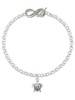 Silver Plated Sea Turtle - Custom Engraved Infinity Toggle Bracelet: Personalized Jewelry Gift - Names, Initials, Dates, Bible Verses