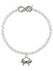 Silver Plated Crab - Custom Engraved Infinity Toggle Bracelet: Personalized Jewelry Gift - Names, Initials, Dates, Bible Verses