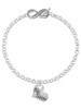 Silver Plated Large ''Big Sister'' Heart with Clear Crystal - Custom Engraved Infinity Toggle Bracelet: Personalized Jewelry Gift - Names, Initials, Dates, Bible Verses