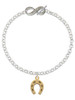 Gold-tone Horseshoe - Custom Engraved Infinity Toggle Bracelet: Personalized Jewelry Gift - Names, Initials, Dates, Bible Verses