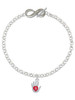 Silver Plated Healing Hand - Custom Engraved Infinity Toggle Bracelet: Personalized Jewelry Gift - Names, Initials, Dates, Bible Verses