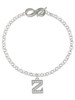 Silver Plated Crystal Initial - Z - Custom Engraved Infinity Toggle Bracelet: Personalized Jewelry Gift - Names, Initials, Dates, Bible Verses