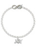 Silver Plated Joy with Snowflake - Custom Engraved Infinity Toggle Bracelet: Personalized Jewelry Gift - Names, Initials, Dates, Bible Verses