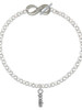 Silver Plated Goalie - Custom Engraved Infinity Toggle Bracelet: Personalized Jewelry Gift - Names, Initials, Dates, Bible Verses