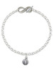 Silver Plated Small Pumpkin - Custom Engraved Infinity Toggle Bracelet: Personalized Jewelry Gift - Names, Initials, Dates, Bible Verses