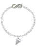 3-D Vanilla Ice Cream Cone with Crystal Sprinkles - Custom Engraved Infinity Toggle Bracelet: Personalized Jewelry Gift - Names, Initials, Dates, Bible Verses