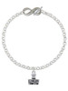 Silver Plated XOXO Stamp - Custom Engraved Infinity Toggle Bracelet: Personalized Jewelry Gift - Names, Initials, Dates, Bible Verses