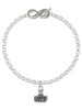 Silver Plated LOVE Stamp - Custom Engraved Infinity Toggle Bracelet: Personalized Jewelry Gift - Names, Initials, Dates, Bible Verses