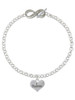 Silver Plated I Tumble Heart - Custom Engraved Infinity Toggle Bracelet: Personalized Jewelry Gift - Names, Initials, Dates, Bible Verses