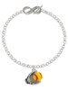 Silver Plated Extra Large Softball and Glove - Custom Engraved Infinity Toggle Bracelet: Personalized Jewelry Gift - Names, Initials, Dates, Bible Verses