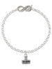 Silver Plated 3-D ''Denied'' Stamp - Custom Engraved Infinity Toggle Bracelet: Personalized Jewelry Gift - Names, Initials, Dates, Bible Verses