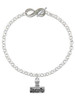 Silver Plated 3-D ''Dream On'' Stamp - Custom Engraved Infinity Toggle Bracelet: Personalized Jewelry Gift - Names, Initials, Dates, Bible Verses