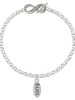 Silver Plated Bliss Oval - Custom Engraved Infinity Toggle Bracelet: Personalized Jewelry Gift - Names, Initials, Dates, Bible Verses