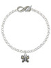 Two-tone Butterfly with Hearts - Custom Engraved Infinity Toggle Bracelet: Personalized Jewelry Gift - Names, Initials, Dates, Bible Verses